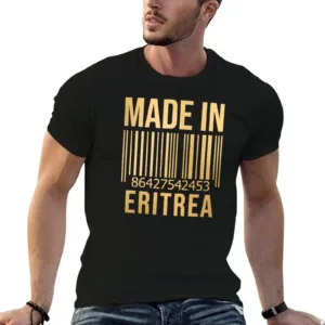 Made in Eritrea in Gold T-Shirt man t shirt cotton high quality t shirt custom print t shirts for man pack white T-Shirt